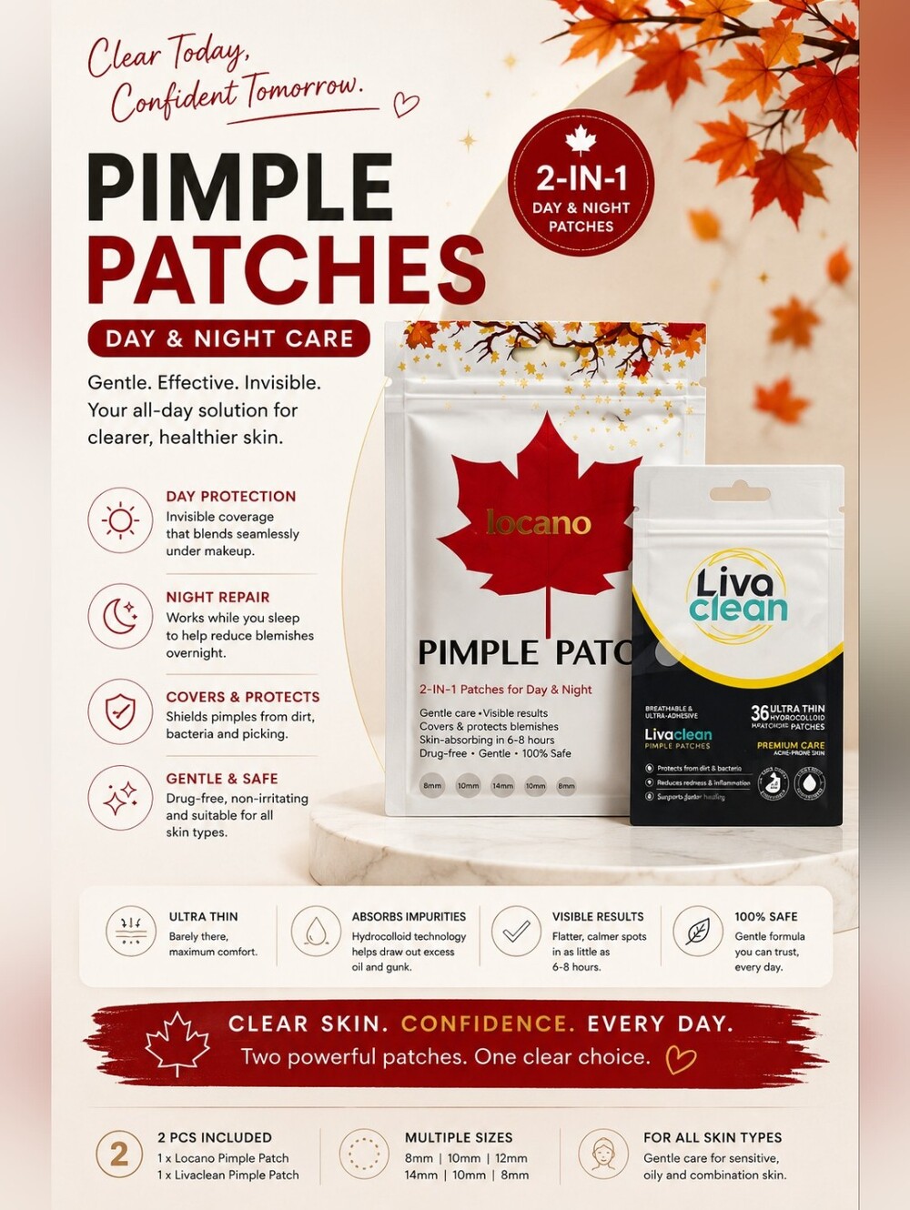 💙 2 Pcs - Pimple / Acne Patches